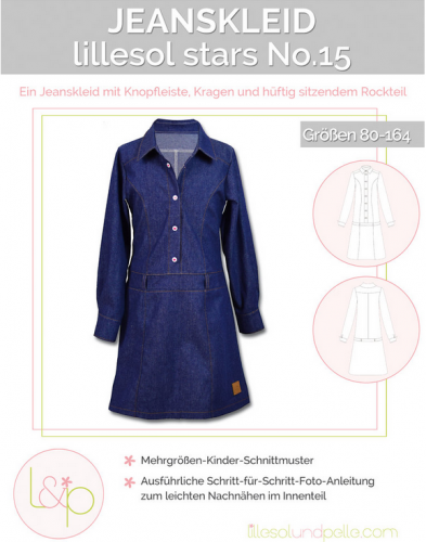 Papierschnittmuster - Jeanskleid No.15 - Kinder - Lillesol & Pelle